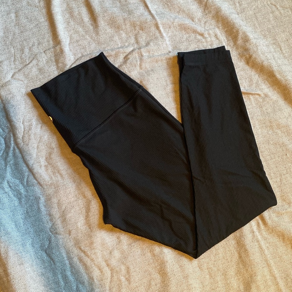 lululemon athletica Black Ribbed High-Waist Leggings